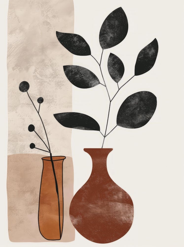 Vases And Leaves 6
