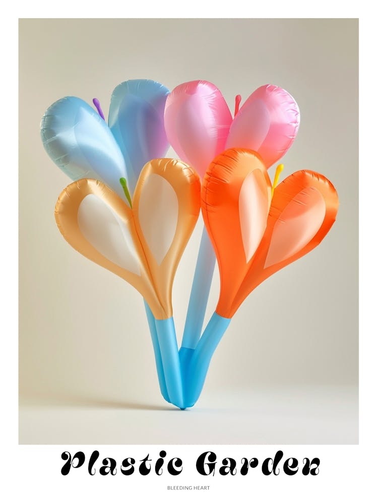 Dreamy Inflatable Flowers Poster Bleeding Heart 1