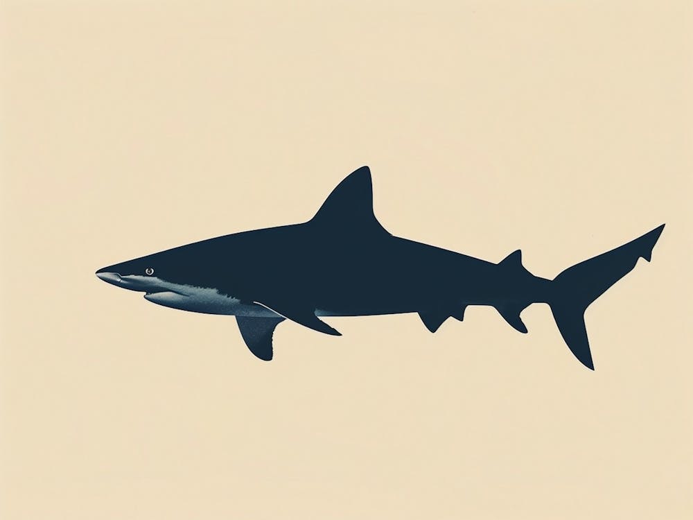 Blacktip Reef Shark Silhouette 5