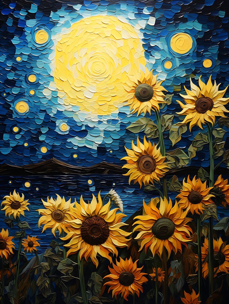 Cat Sunflowers Wall Art 8