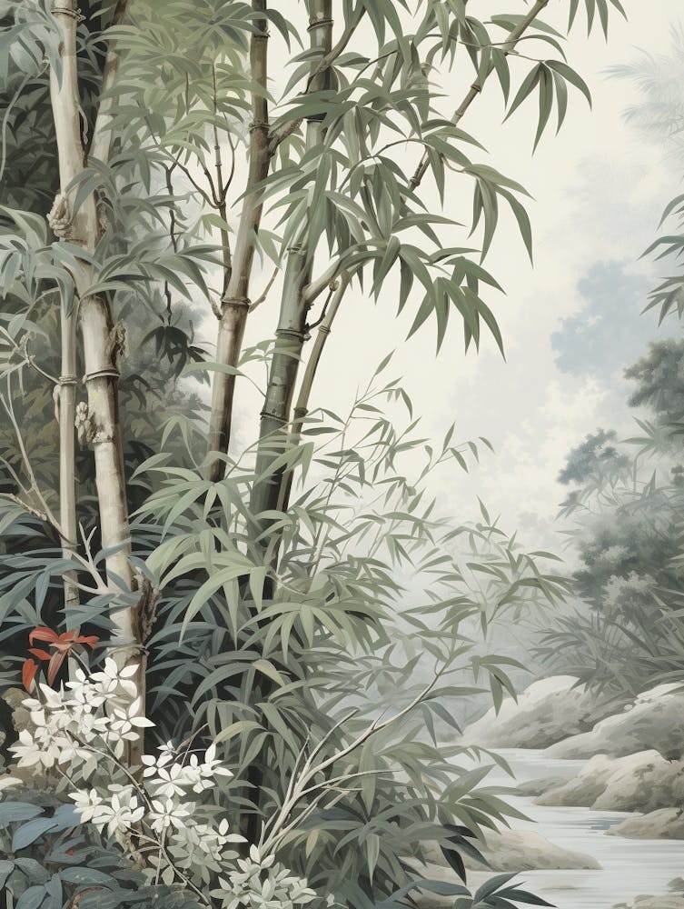 Vintage Jungle Botanical Illustration Bamboo 6