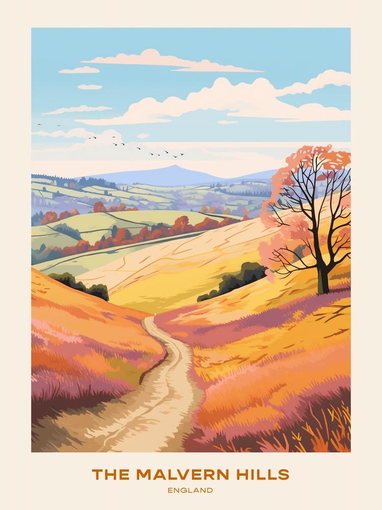The Malvern Hills England 1 Hike Poster