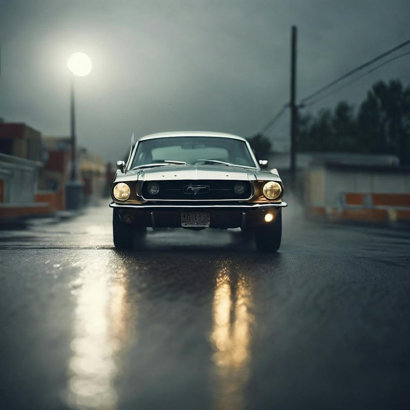 Ford Mustang At Night