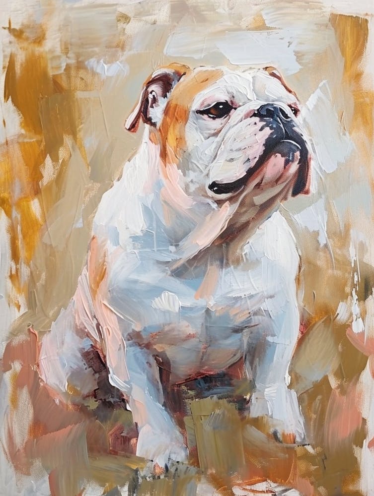 Bulldog Acrylic Painting 8