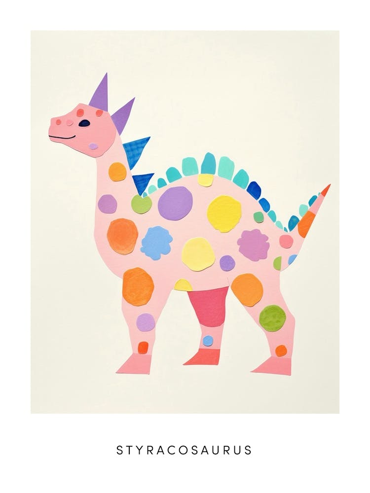 Nursery Dinosaur Art Styracosaurus 3 Poster