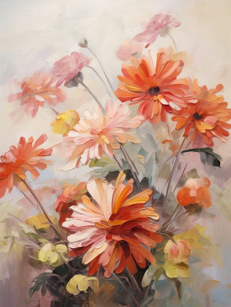 Fall Flower Painting Chrysanthemum 1
