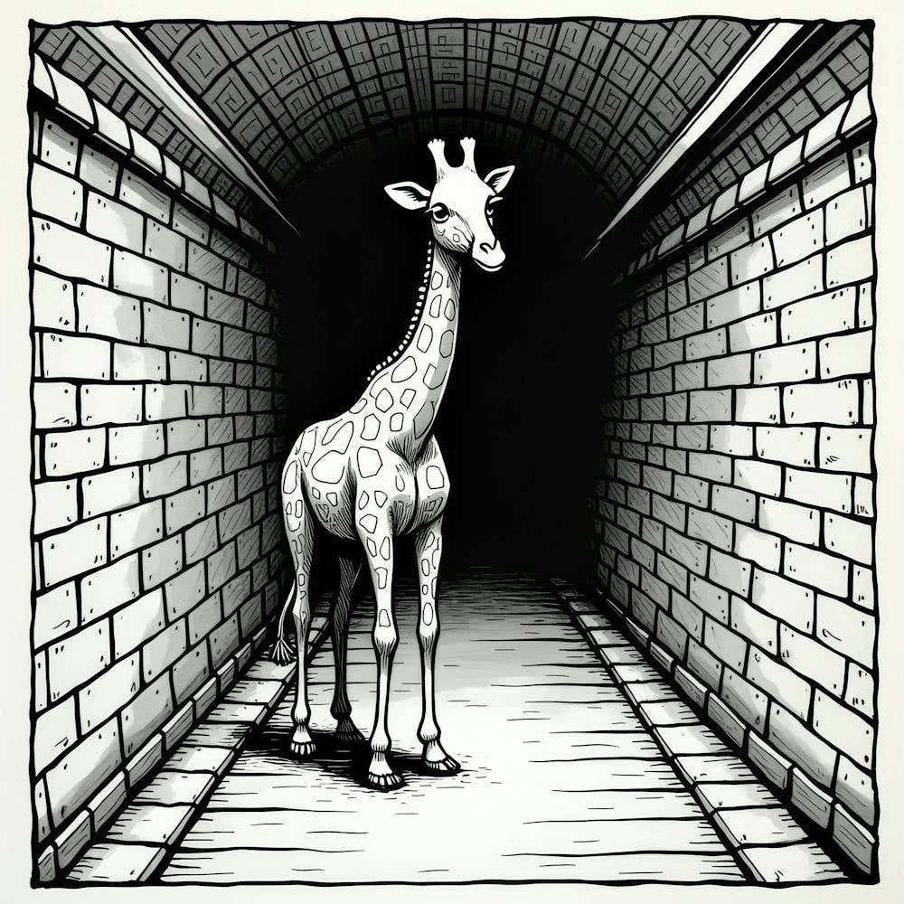Giraffe In The Tunnel 1