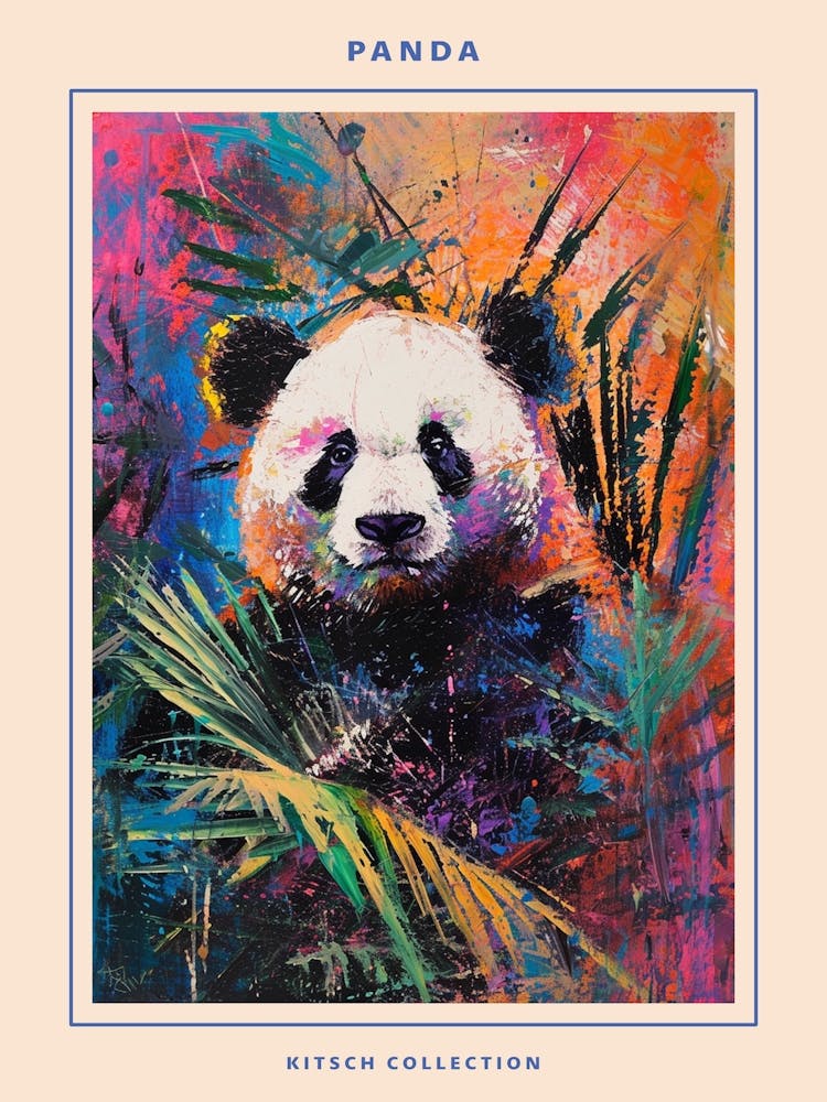 Panda Brushstrokes Poster 4