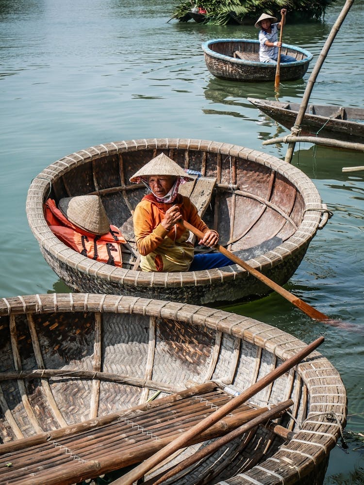 Coracle Boats Of Hoi An Vietnam