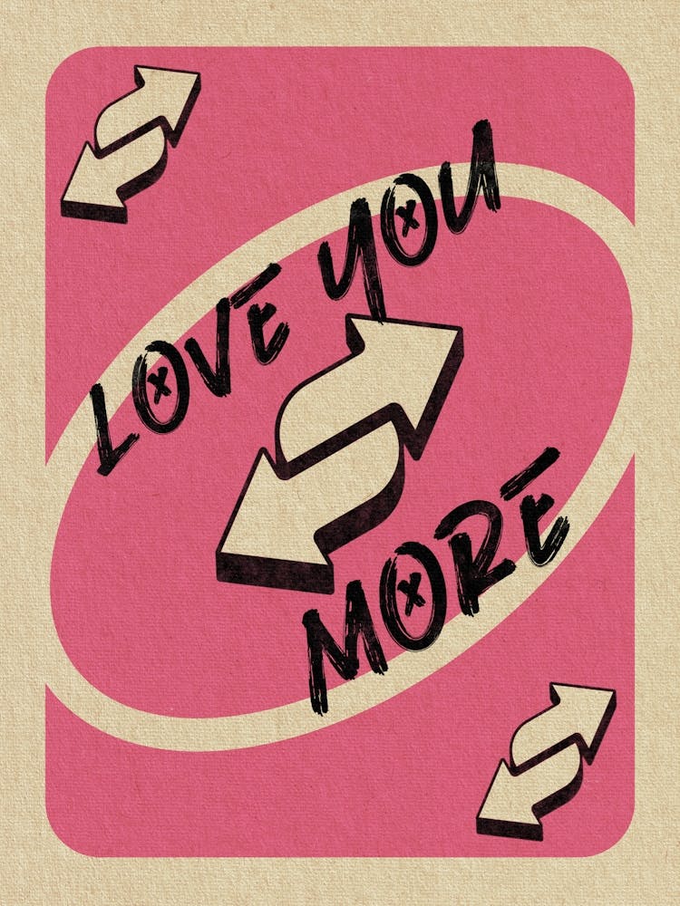 Love You More Mädchenhaftes Wandkunst Set – 7-farbiger Retro-Druck, Spielkarten-Ästhetik, Studentenwohnheim-Deko, Trendige Studentenwohnungs-Kunst