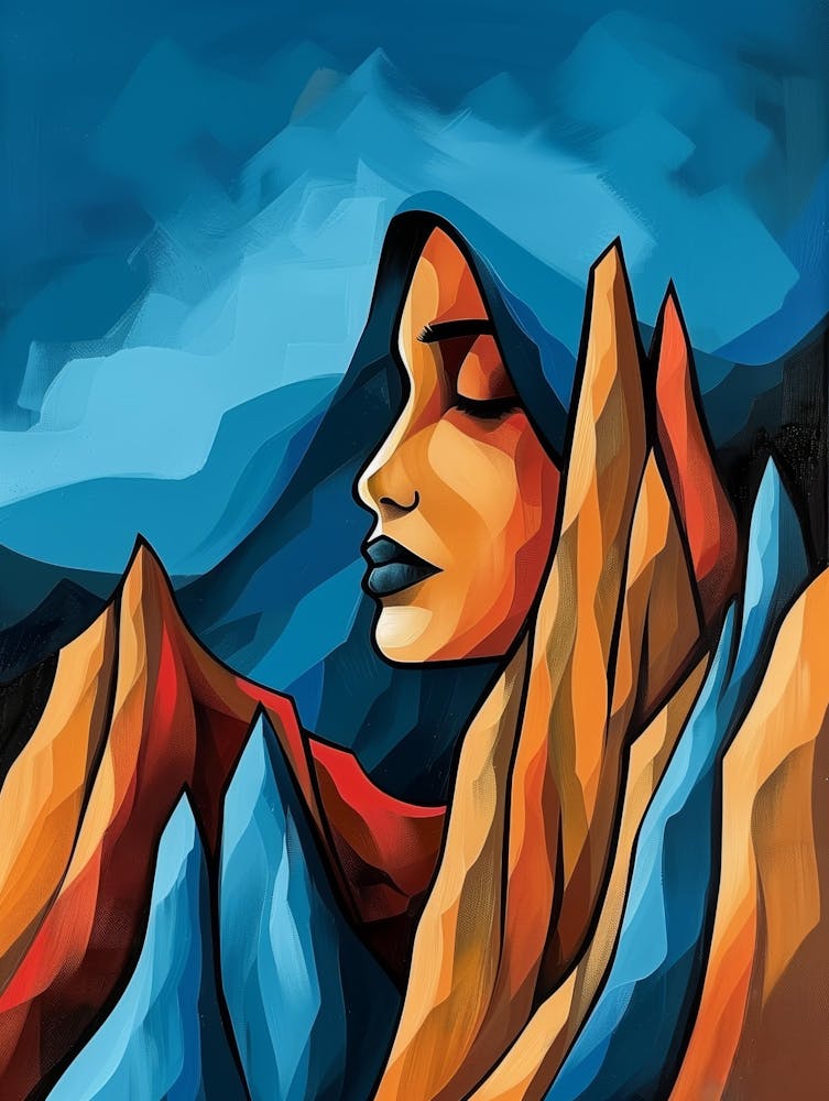 Woman In The Mountains 2