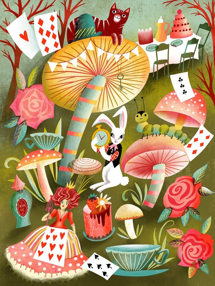 Alice In Wonderland Tea Time Cheshire Smile