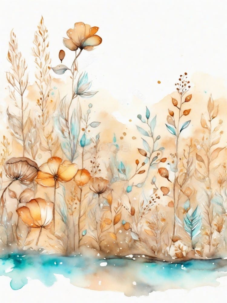 Watercolor Of Flowers