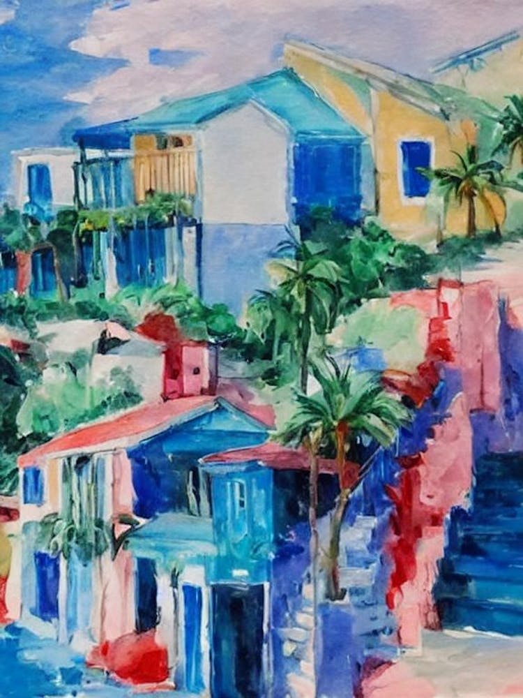 Port Of Road Town British Virgin Islands Abstract Block harbour
