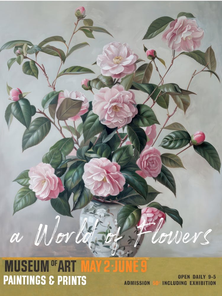 A World Of Flowers, Van Gogh Exhibition Camellia 1