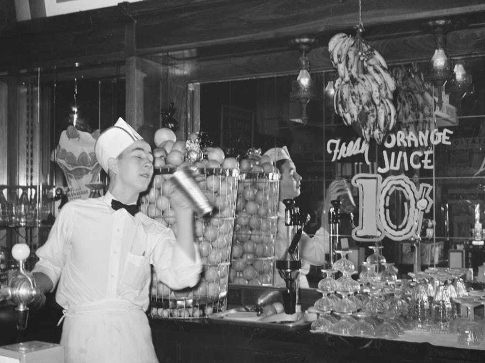 Untitled Photo, Possibly Related To Soda Jerker Flipping Ice Cream Into Malted Milk Shakes, Corpus Christi