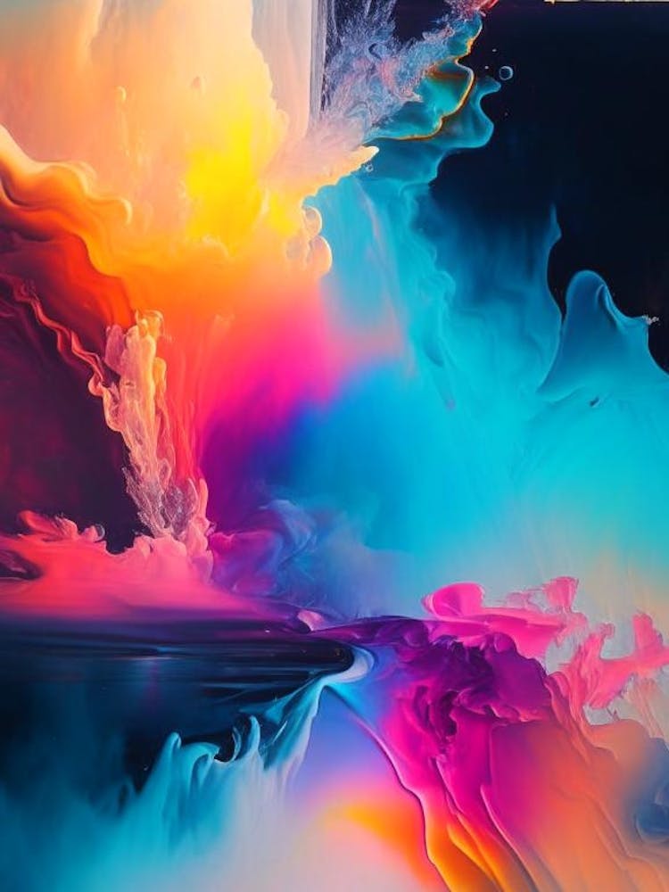 Boiling Water Waterscape Bright Abstract 1