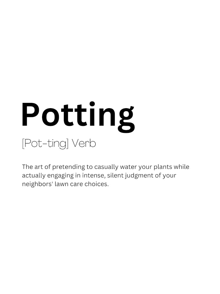 Potting Definition Meaning