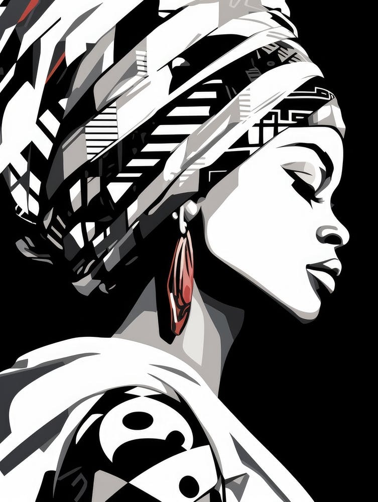 African Woman In Turban 11
