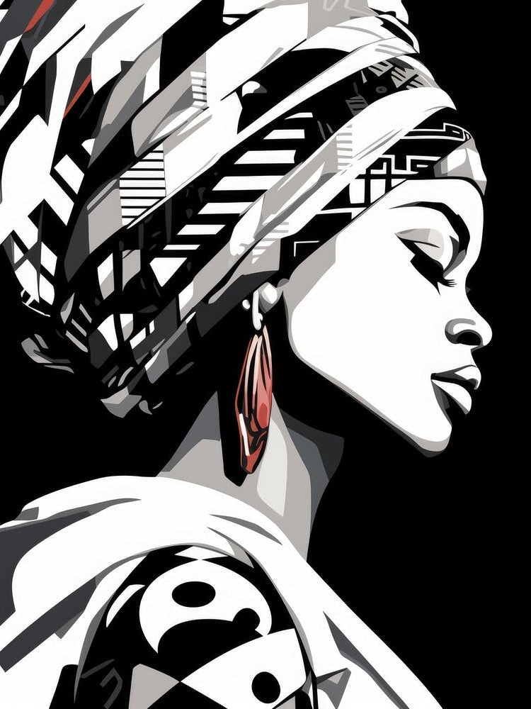 African Woman In Turban 11