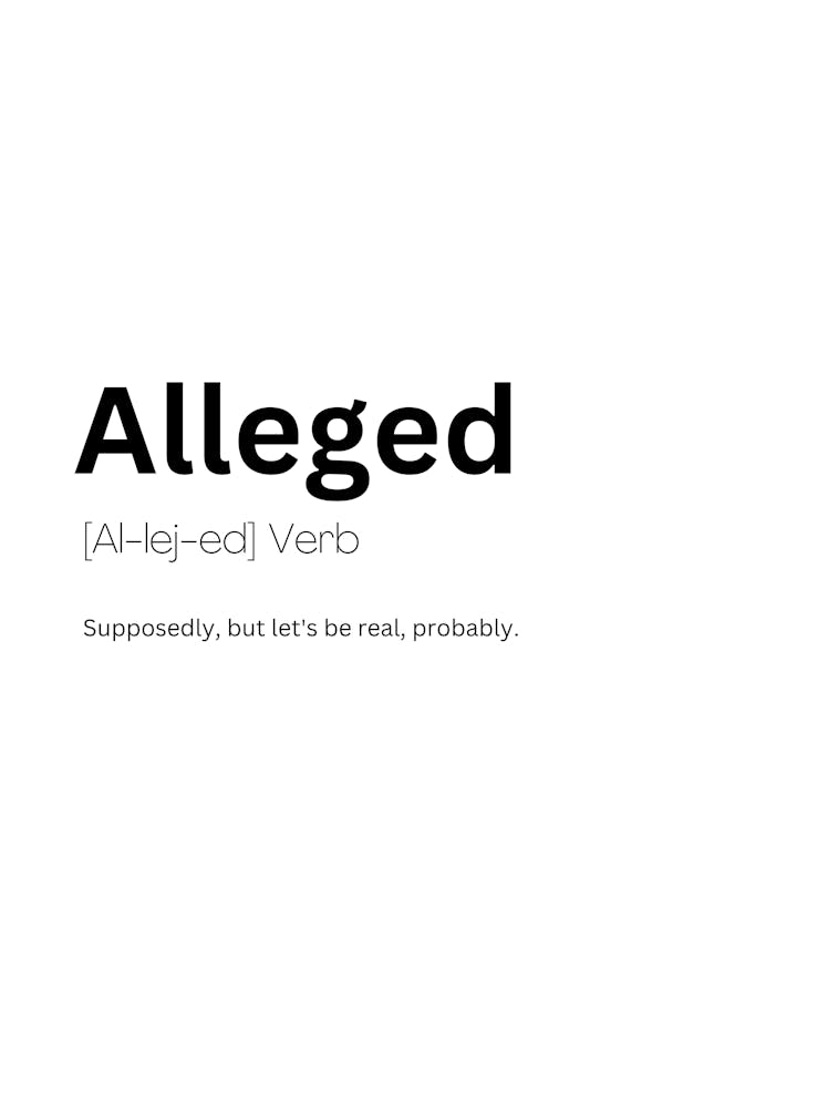 Alleged Definition Meaning