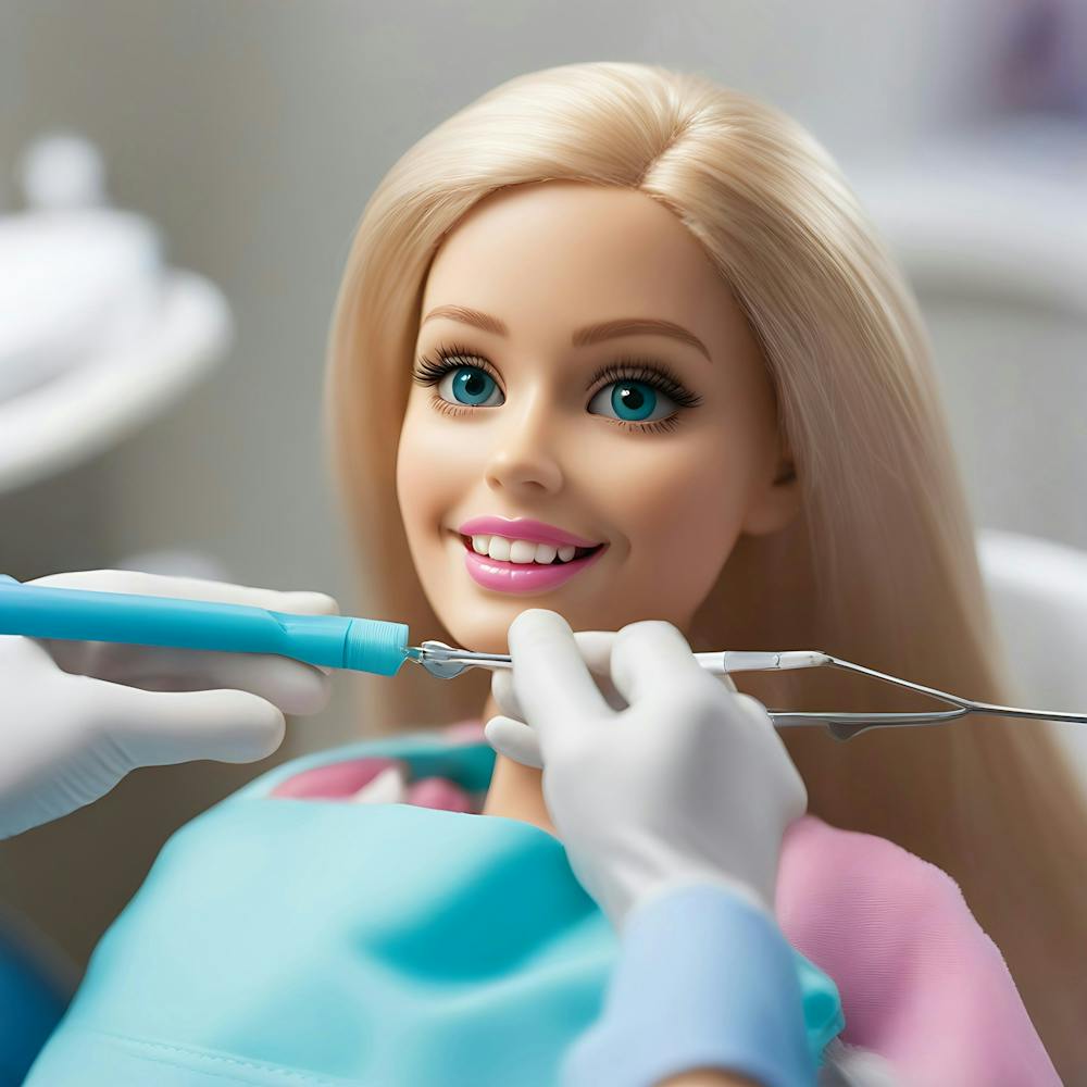 Barbie at the dentist