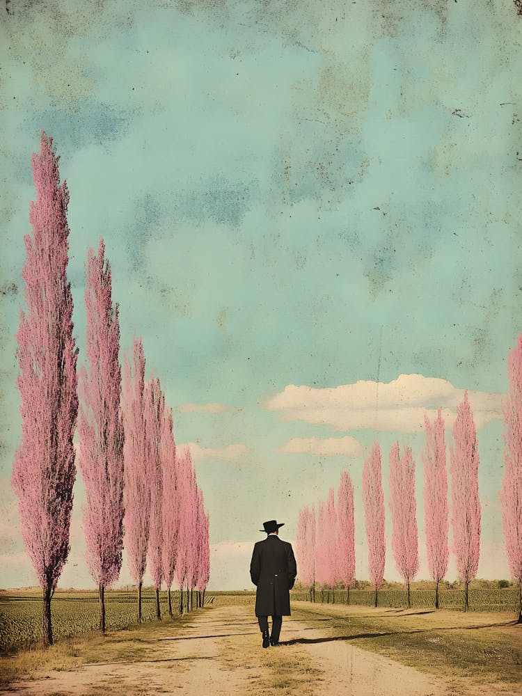 Man Walking Down A Road