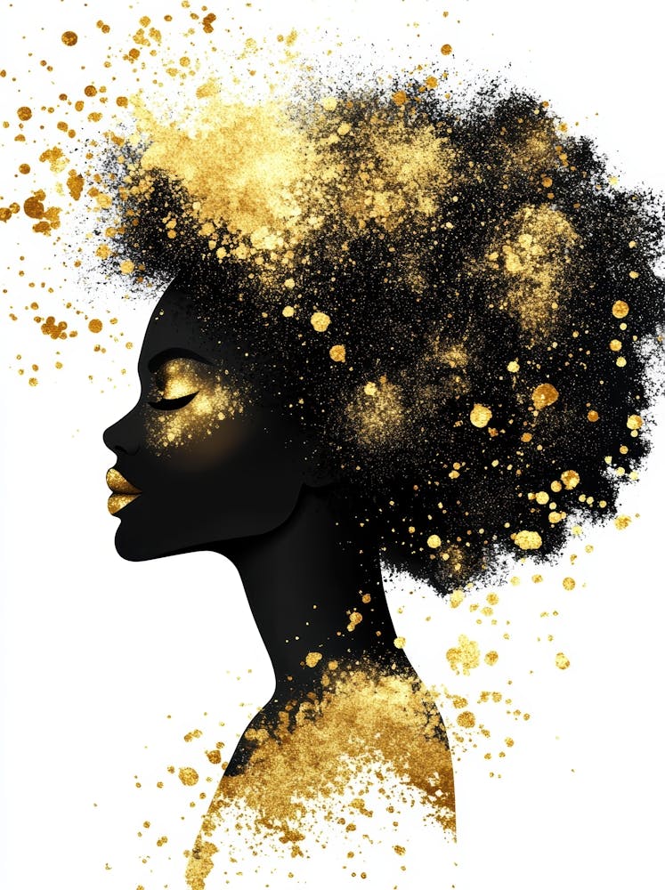 Gold Afro Hair