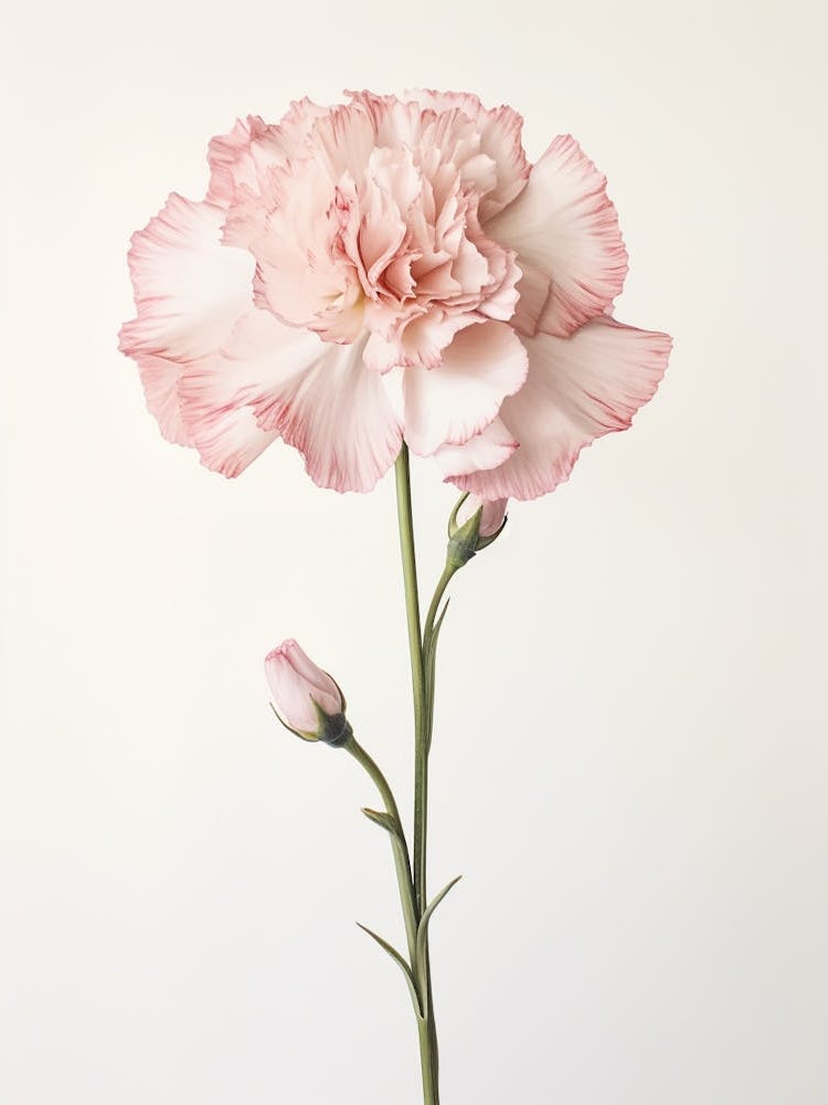 Pressed Flower Botanical Art Carnation 1