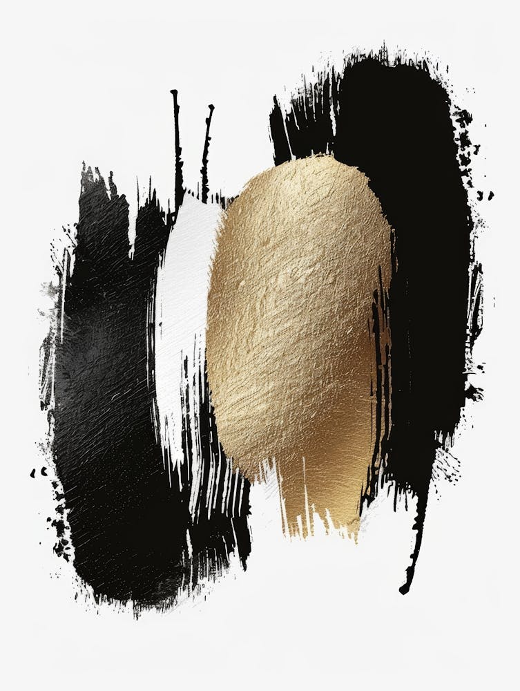 Gold And Black Brushstrokes 2
