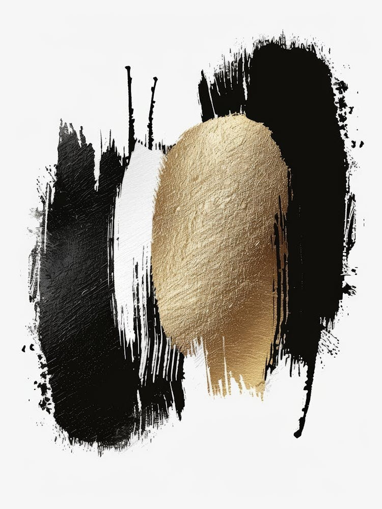 Gold And Black Brushstrokes 2