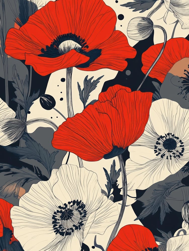 Rote Mohnblumen 19