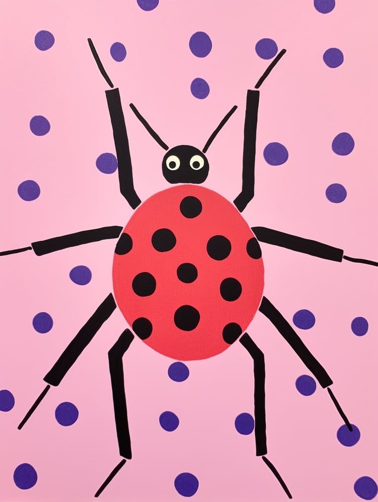 Pink Polka Dot Spider