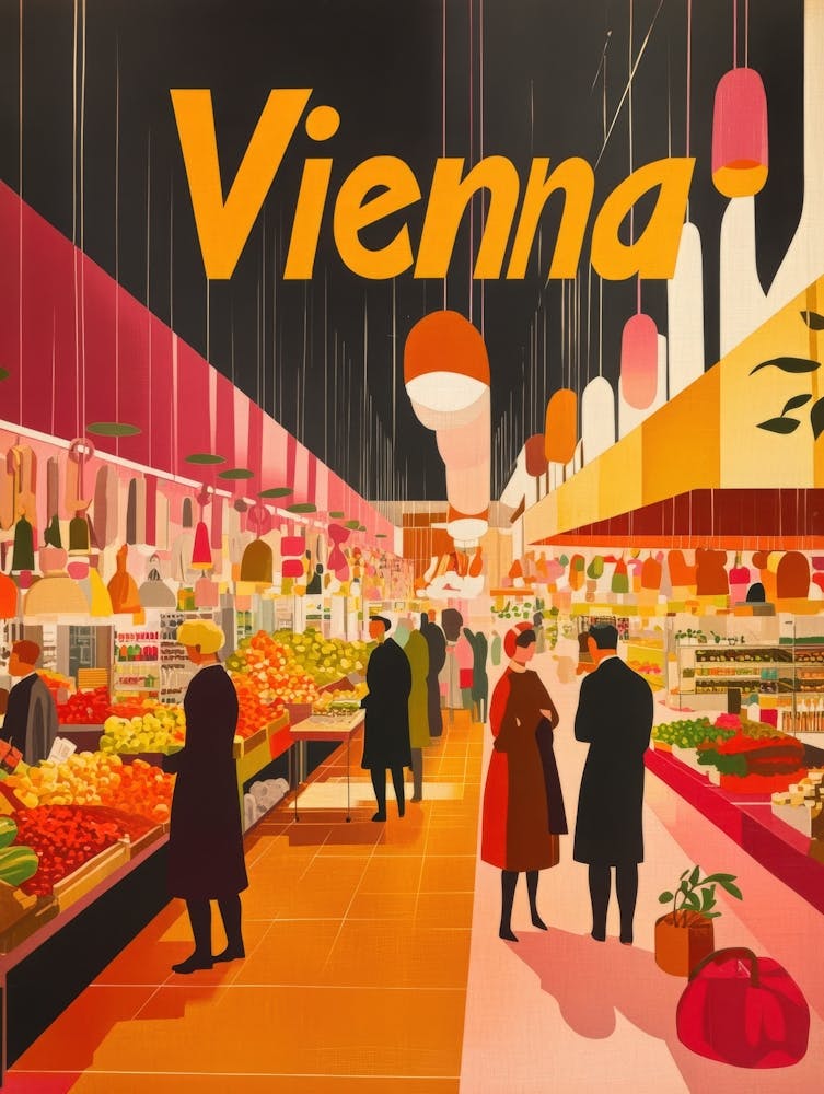 Aihrgdesign A 1970s Inspired Travel Poster For Vienna