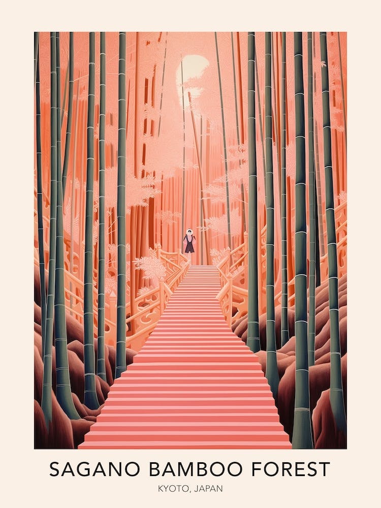 The Sagano Bamboo Forest Kyoto Japan 2 Travel Poster