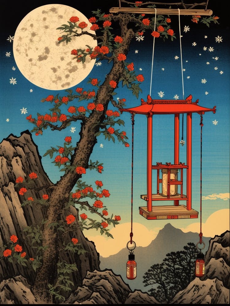 Nachi Katsuura, Japan Vintage Travel Art 3