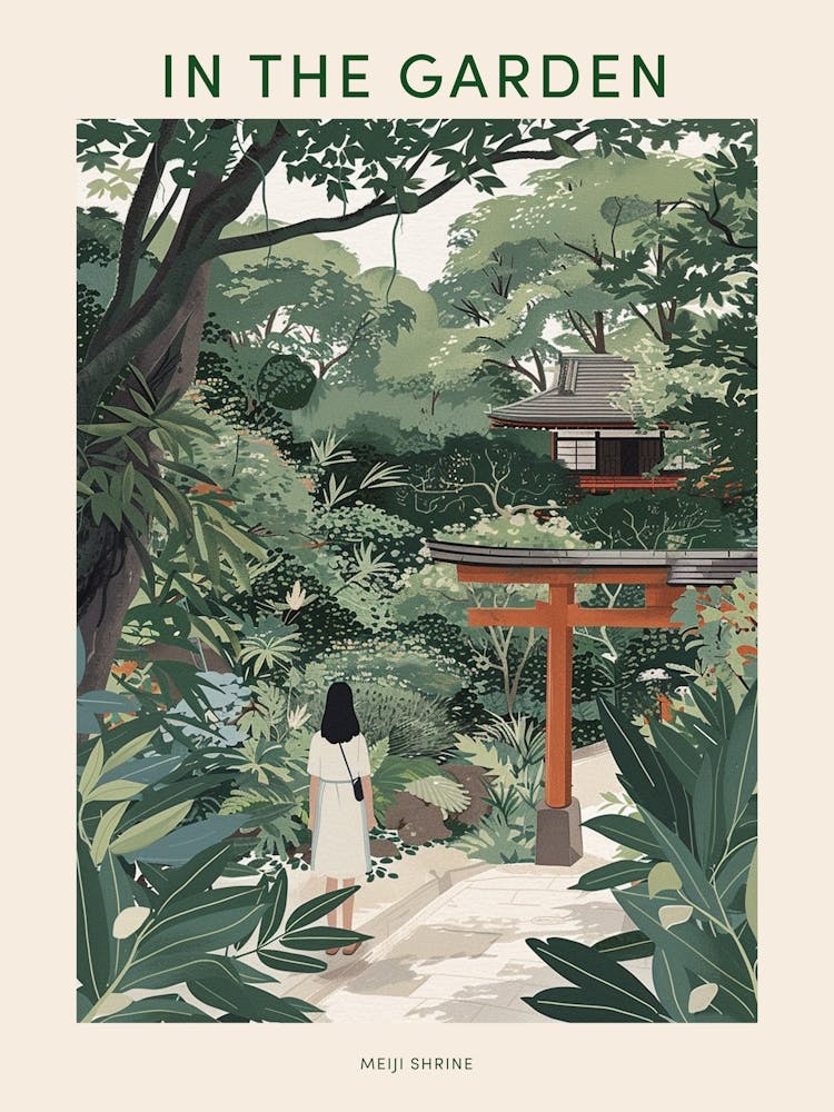 In The Garden Poster Meiji Shrine Japan 2