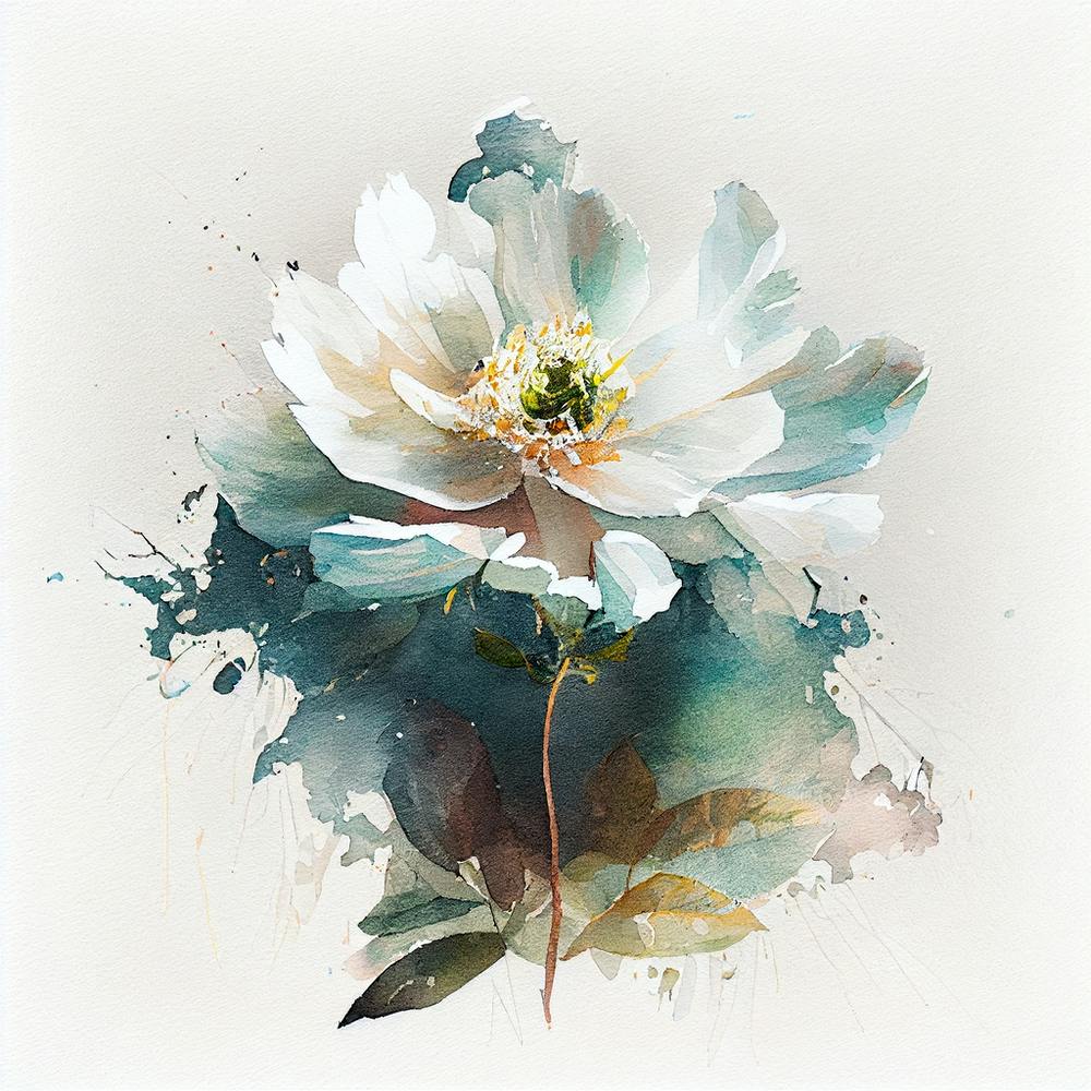 Watercolor Flower Abstract 30