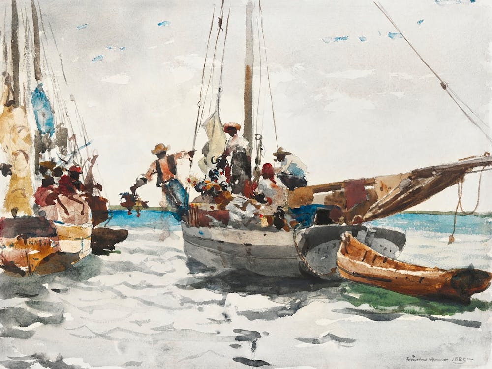 Market Scene, Nassau (1885), Winslow Homer