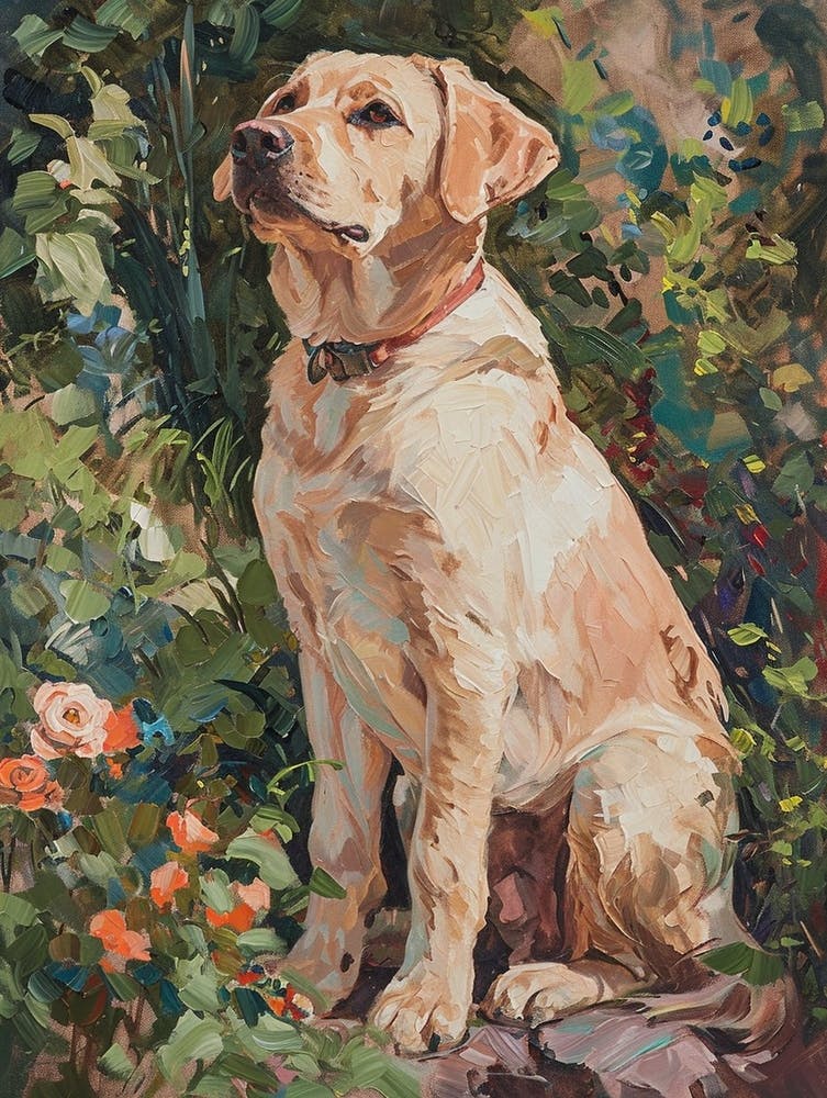 Labrador Retriever Acrylic Painting 5