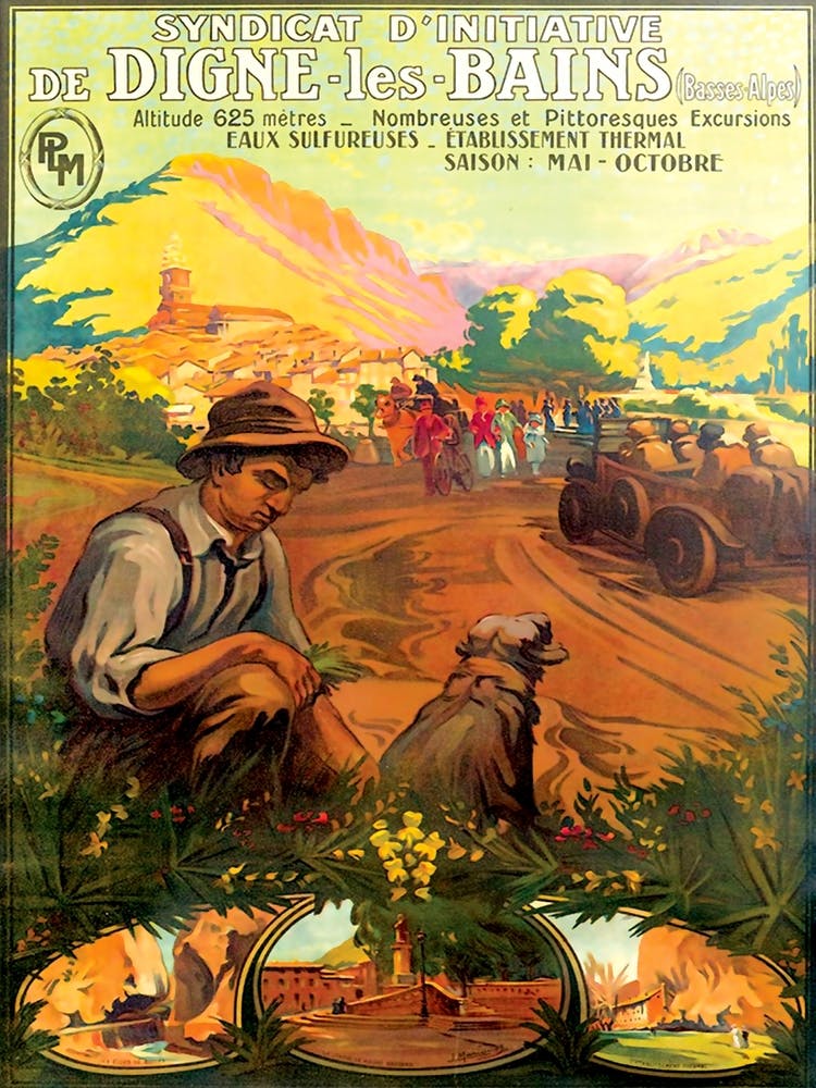 Le Ban, France, Vintage Travel Poster