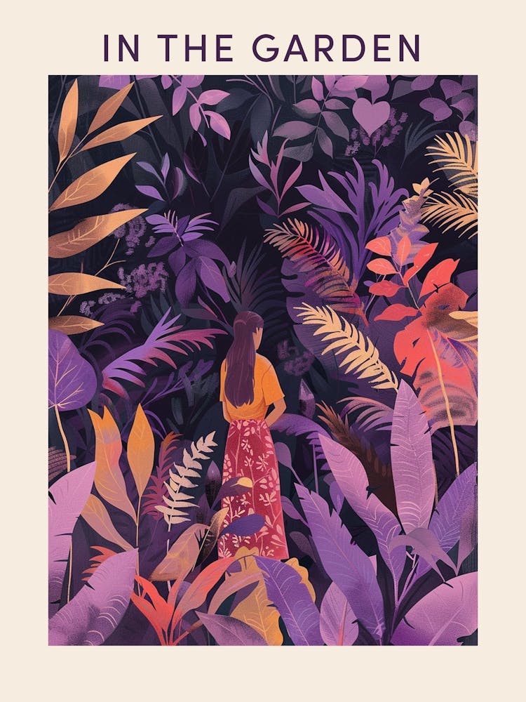 In The Garden Poster Purple 3
