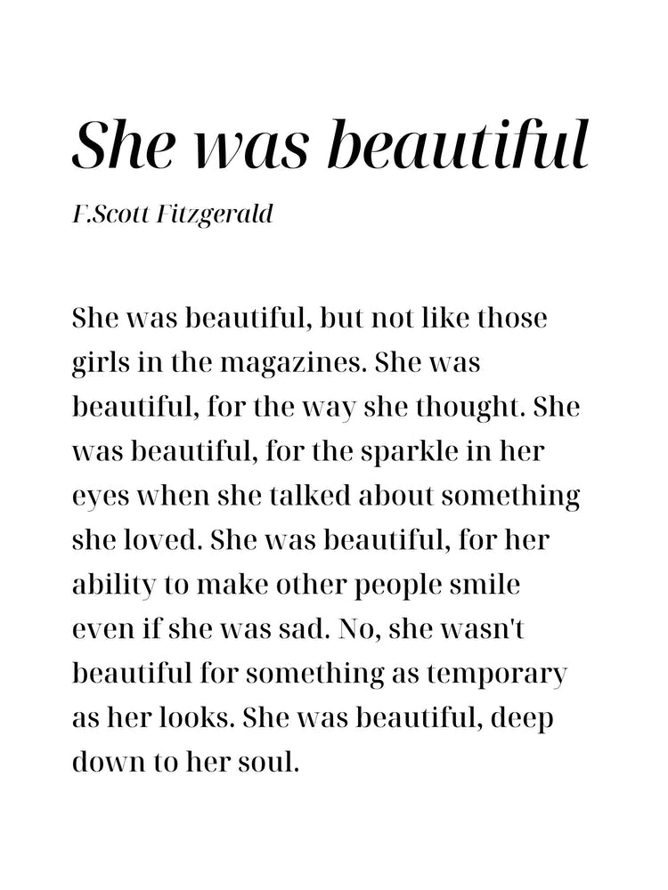 She Was Beauttiul White