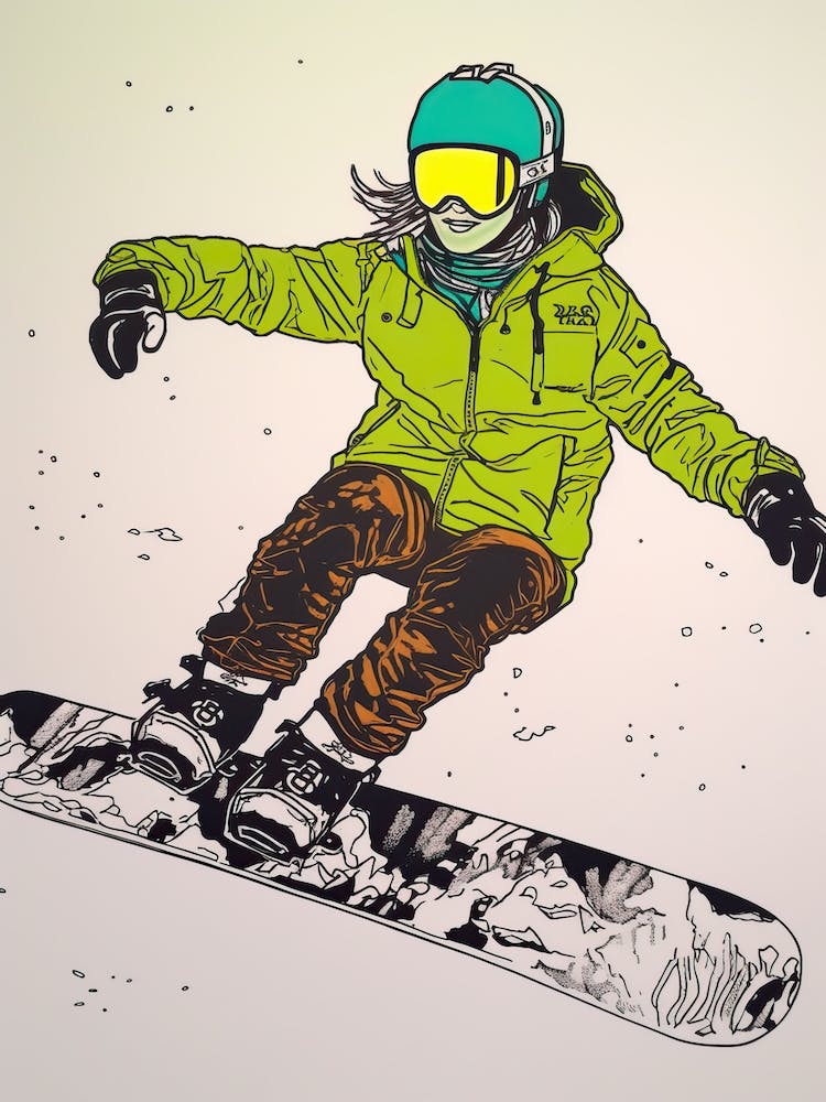 Snowboarding Pop Art 4