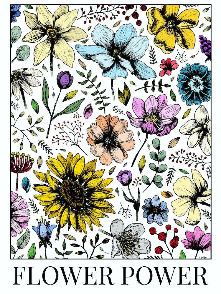 Multi-colour Fineliner Flower Power