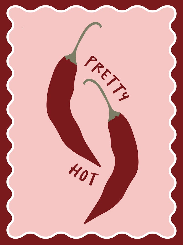 Pretty Hot chilli food pink and red