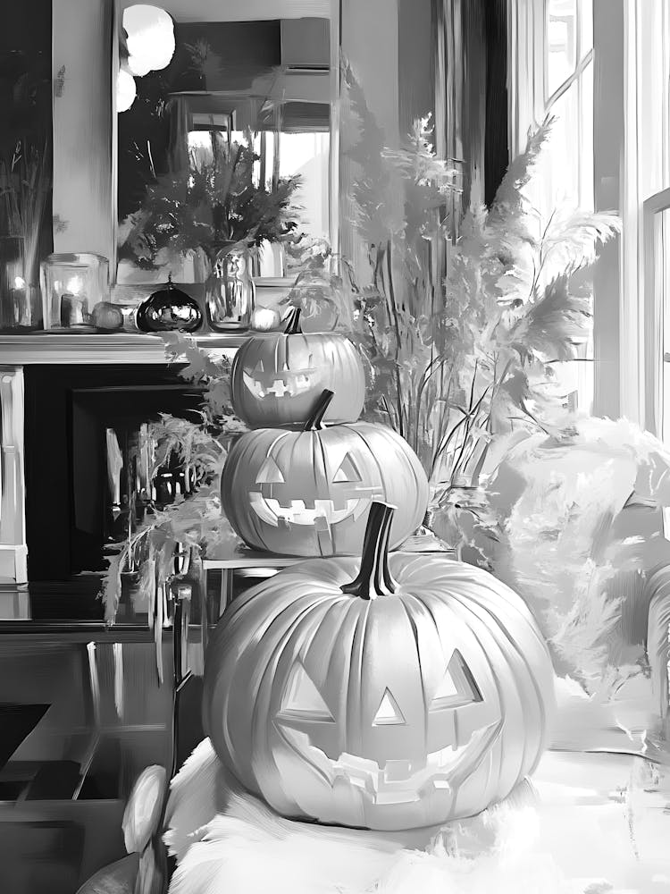 Black And White Pumpkins 18