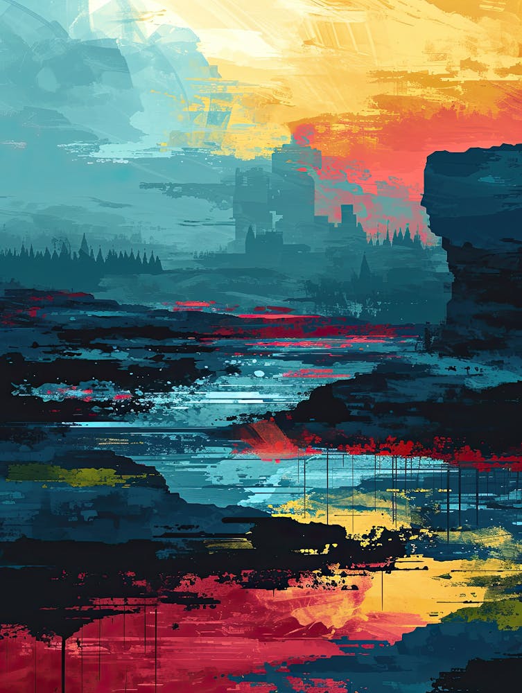 Sunset In The Mountains | Pixel Art Series