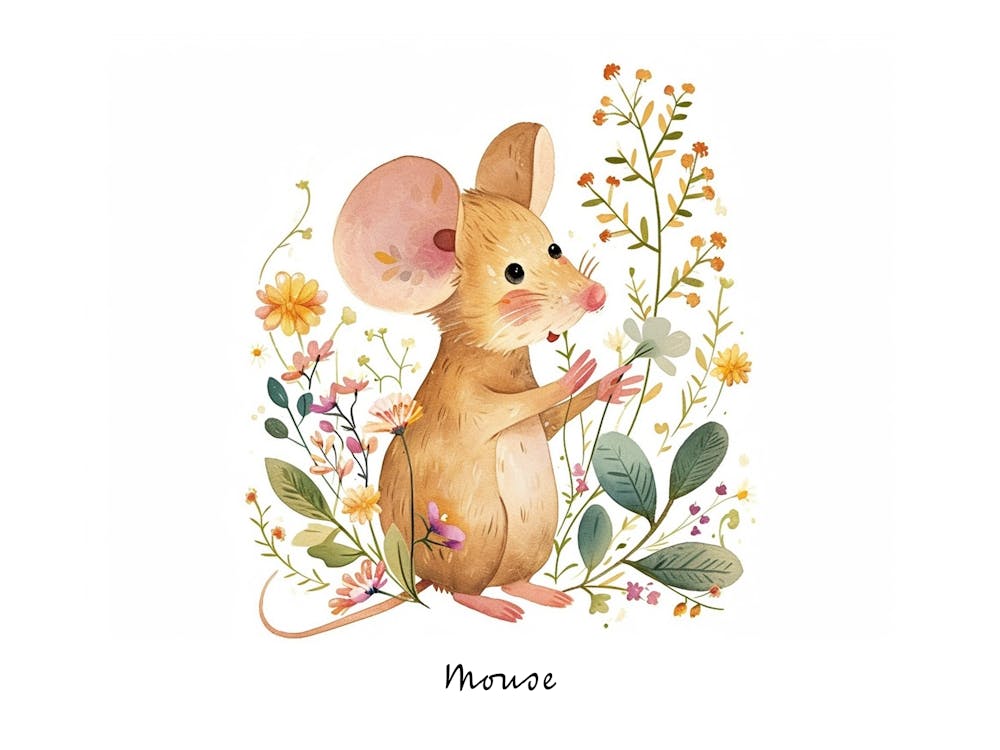 Kleine Blumenmaus 3 Plakat