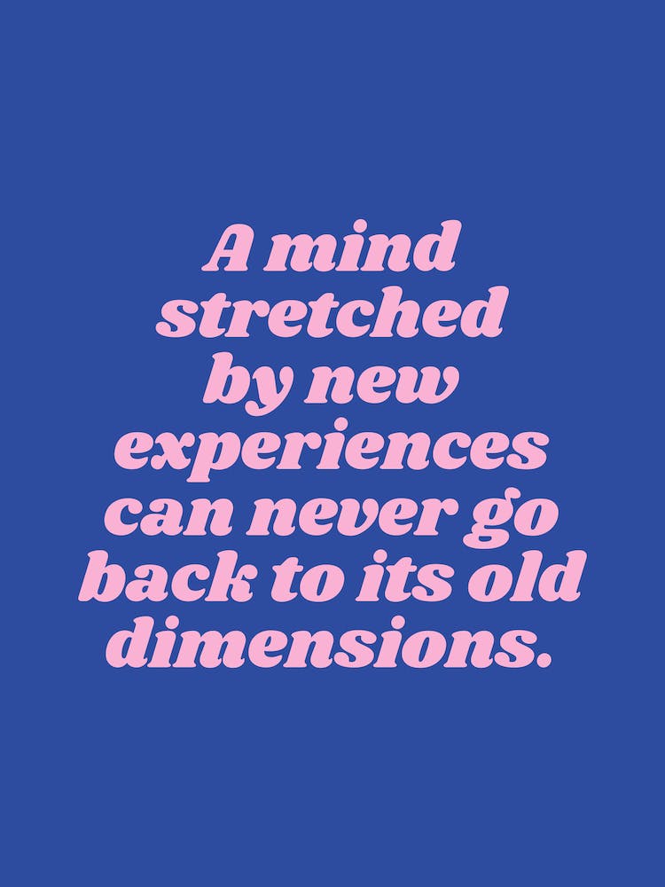 A Mind Stretched By New Experiences Can Never Go Back To Its Old Dimensions